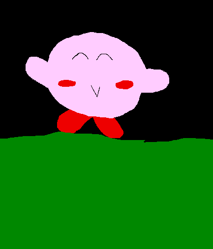 Kirby in the Dark by okkookkooko