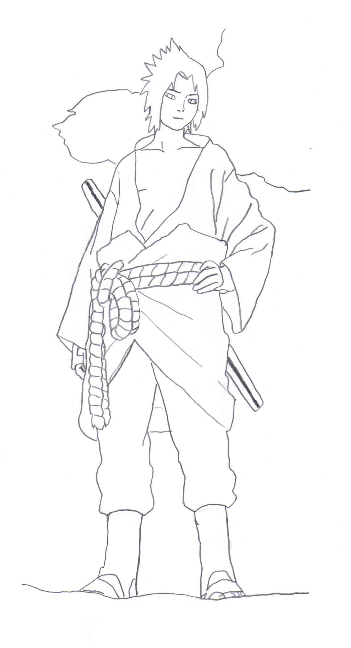 Uchiha Sasuke- Age 15 by onepiecenut