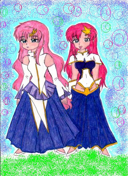 Pink Twins by onna21