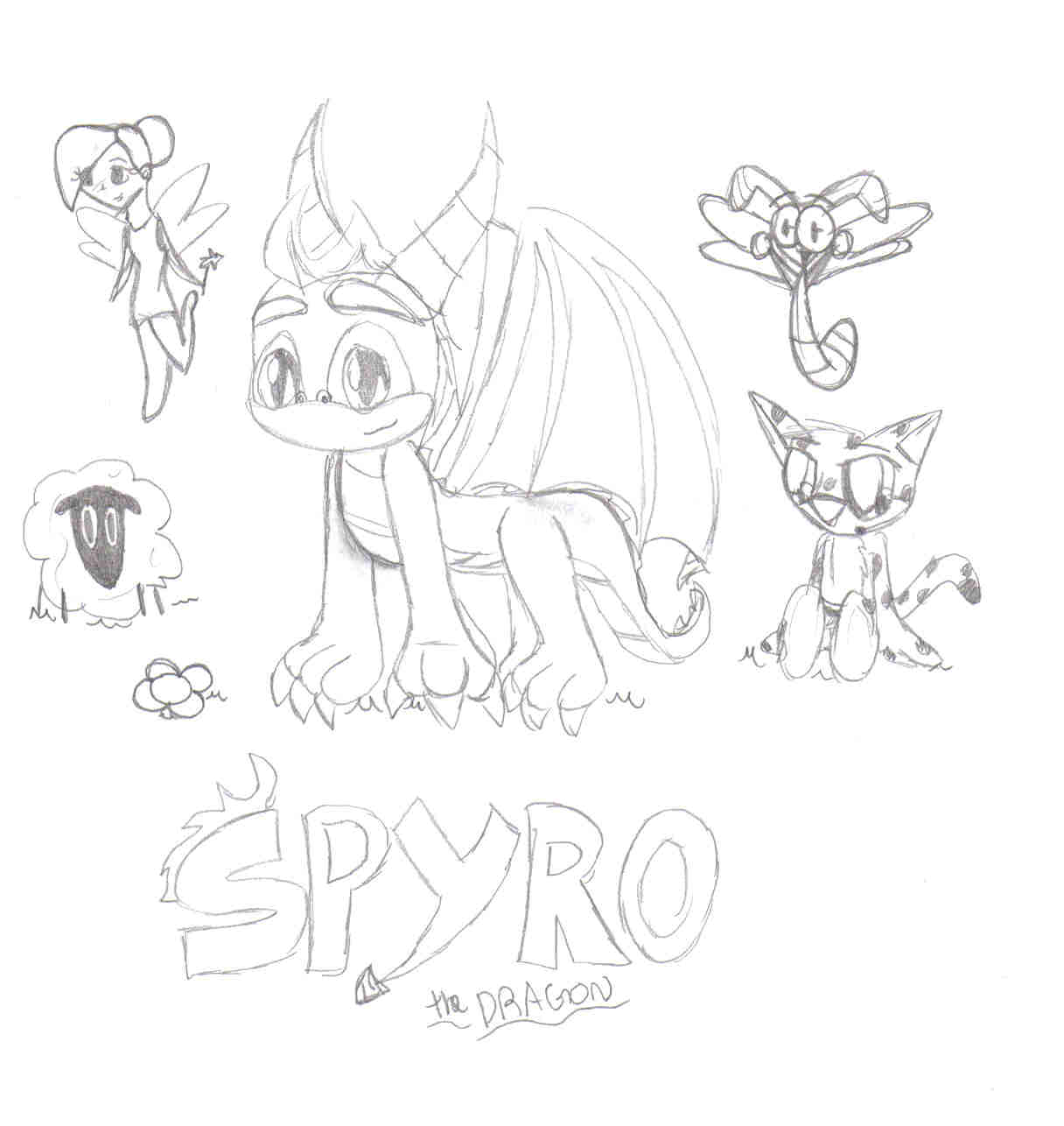 It's Spyro and...those guys by orchid