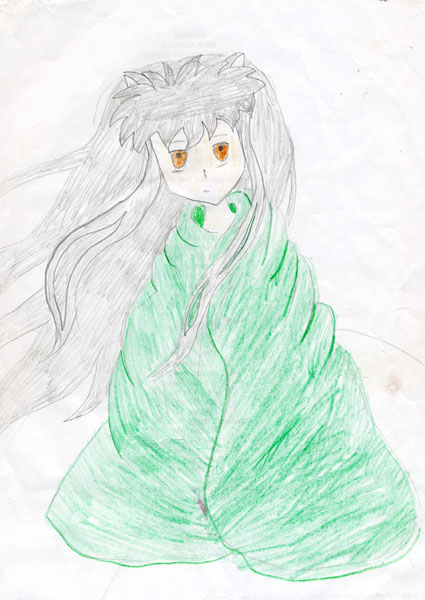 inuyasha with a blanket by orianajones
