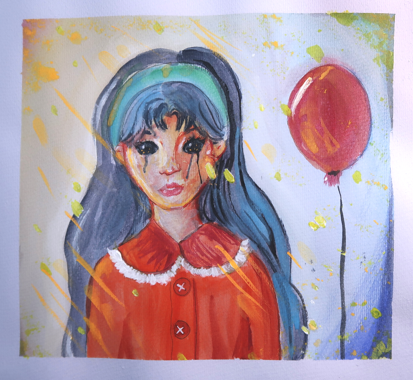 The girl and her balloon by orianajones