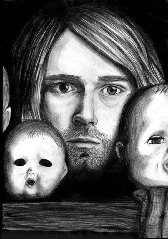 Kurt Cobain-pencil sketch by otaku