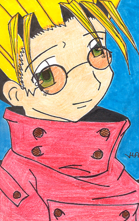 Chibi Vash COLORED (for YukinaObbsessionist) by outlaw_oc