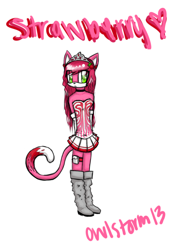 Strawberry the Cat by owlstorm13