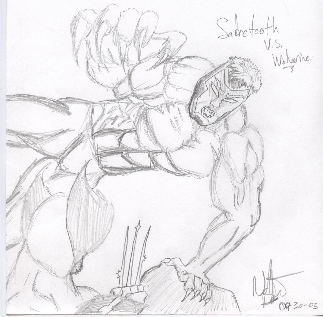Sabretooth V.S. Wolverine by PFC