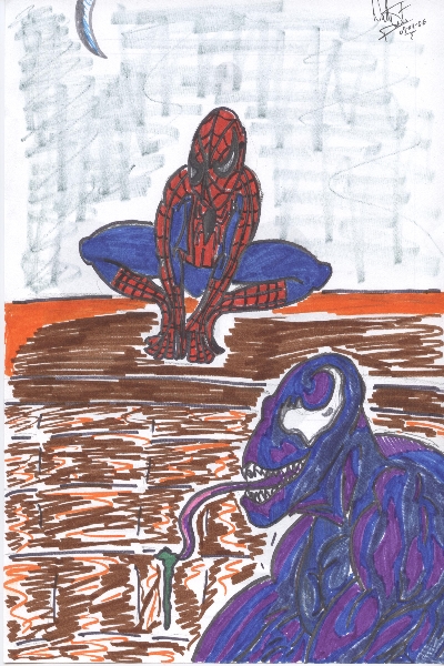 Spider-man and Venom by PFC
