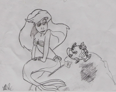 Ariel and Flounder by Pab_277