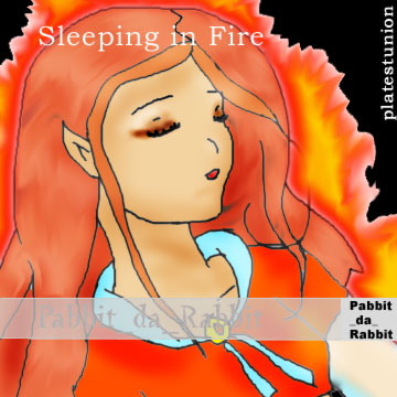 Faerie in Fire (or Sleeping in Fire, whatever) by Pabbit_da_Rabbit