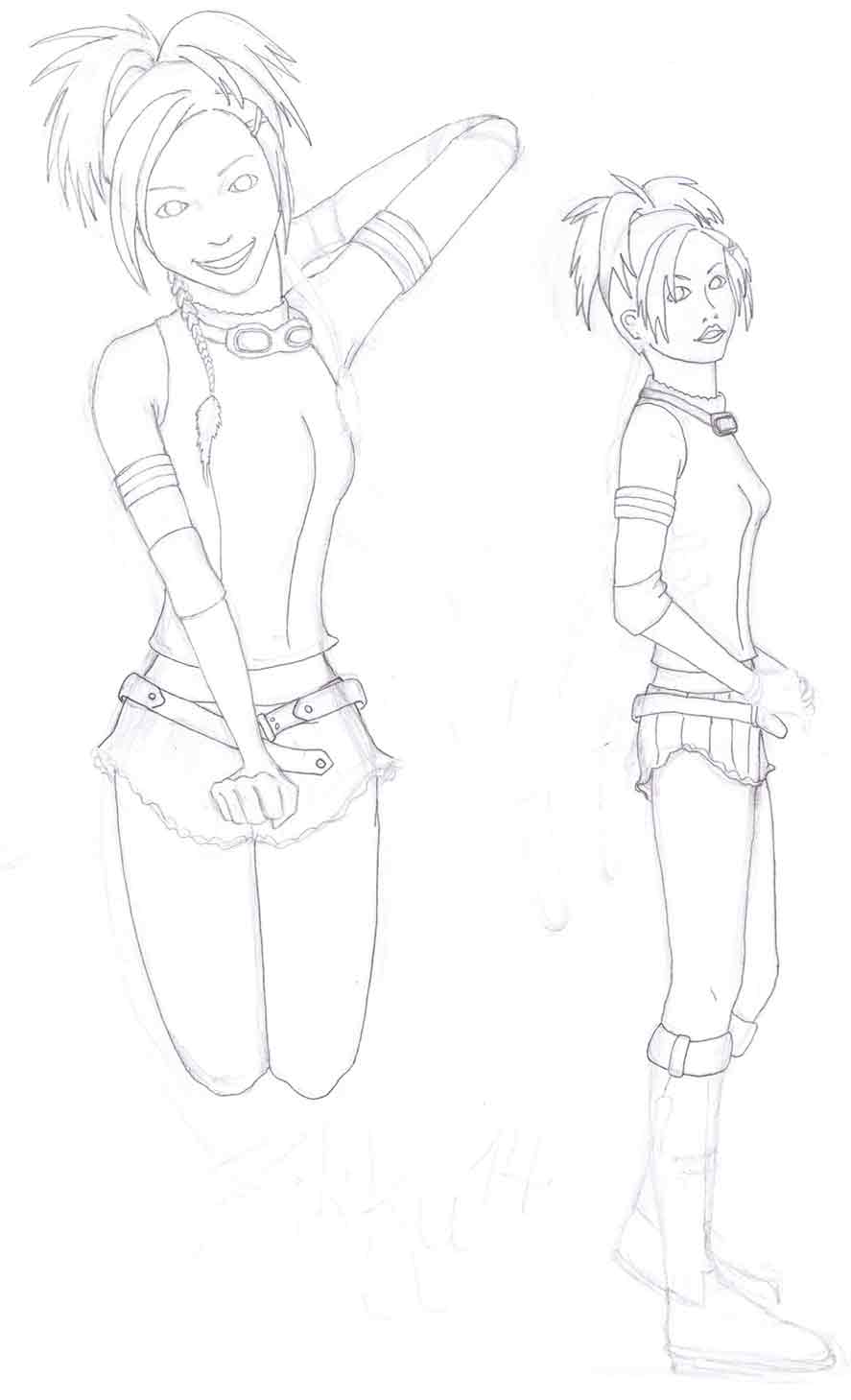 Rikku (unfinished sketch) by Pabbit_da_Rabbit