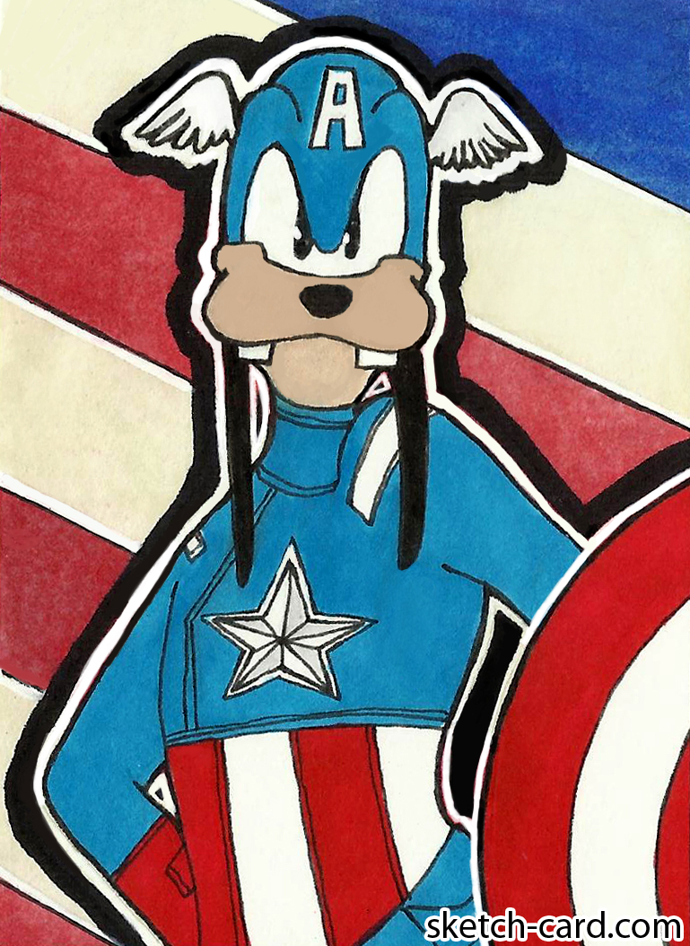 Captain America - Goofy crossover Disney by Pachecoclaire