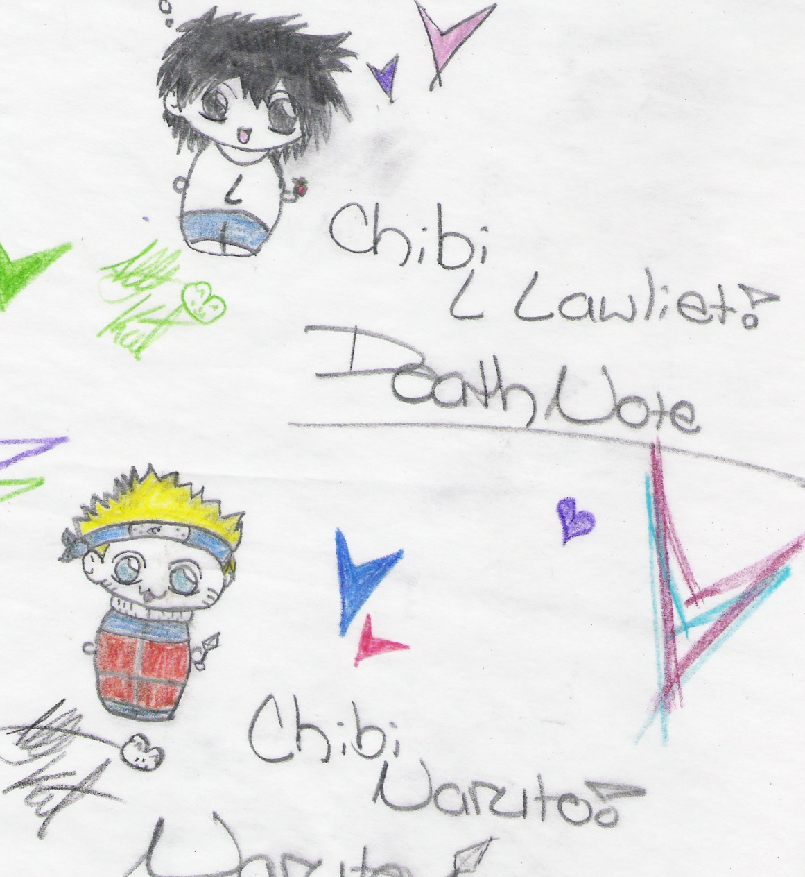 Chibi Naruto and Chibi L Lawliet! ^^ by PandaGirl94