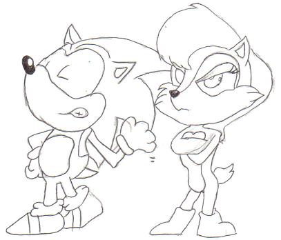 Sonic & Sally by PandaMars