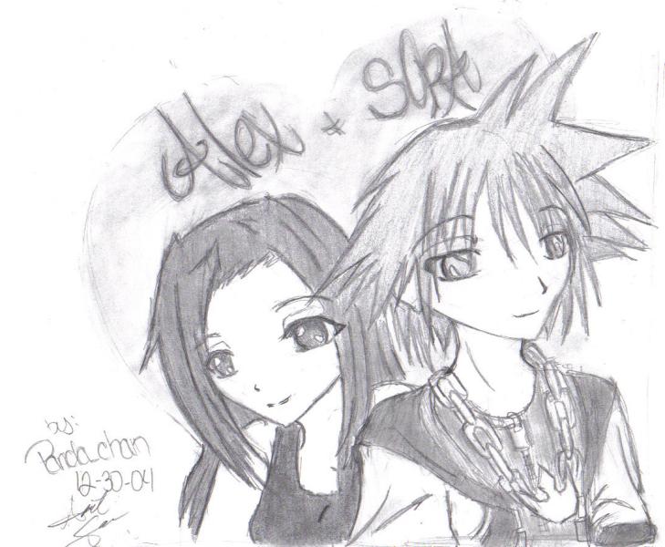 Alex & Sora *ShamanGirl's request* by Panda_Chan