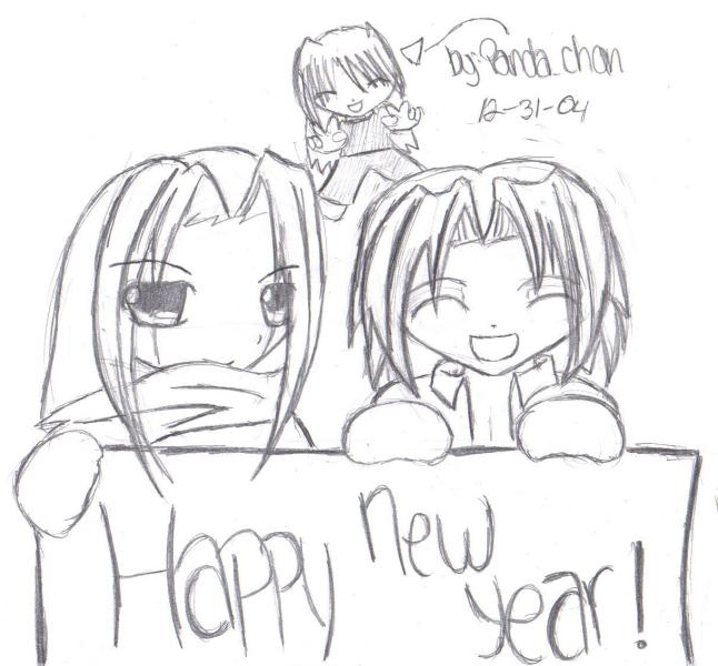 HAPPY  NEW  YEAR (shaman twins by Panda_Chan