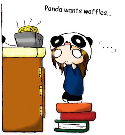 Panda wants waffles.... by Panda_Chan