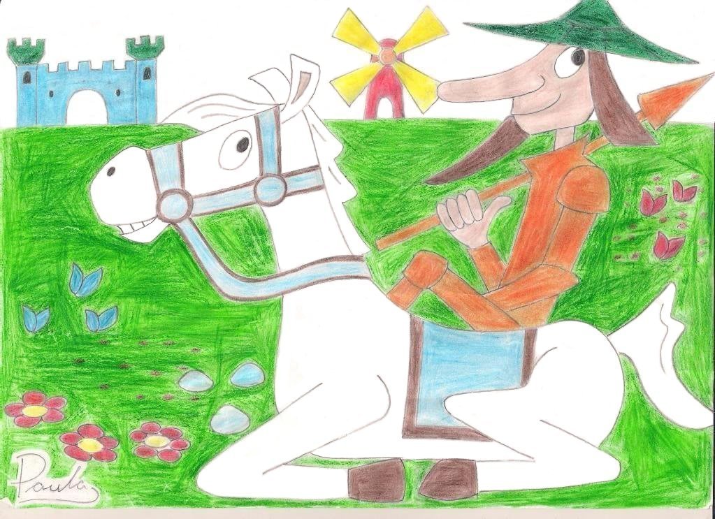 Don Quixote Kinder Egg Drawing by PaulaWilliams