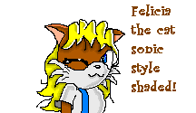 Felicia le cat sonic style shaded!(4 sonicgirl) by Peach_the_K9