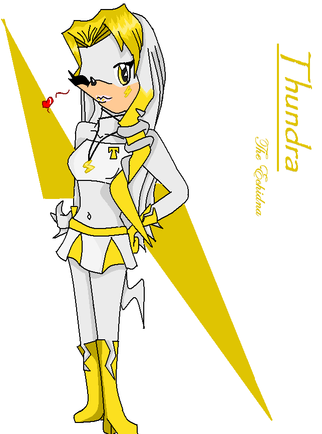 Thundra the Echidna*girlfriend for volt* by Peach_the_K9