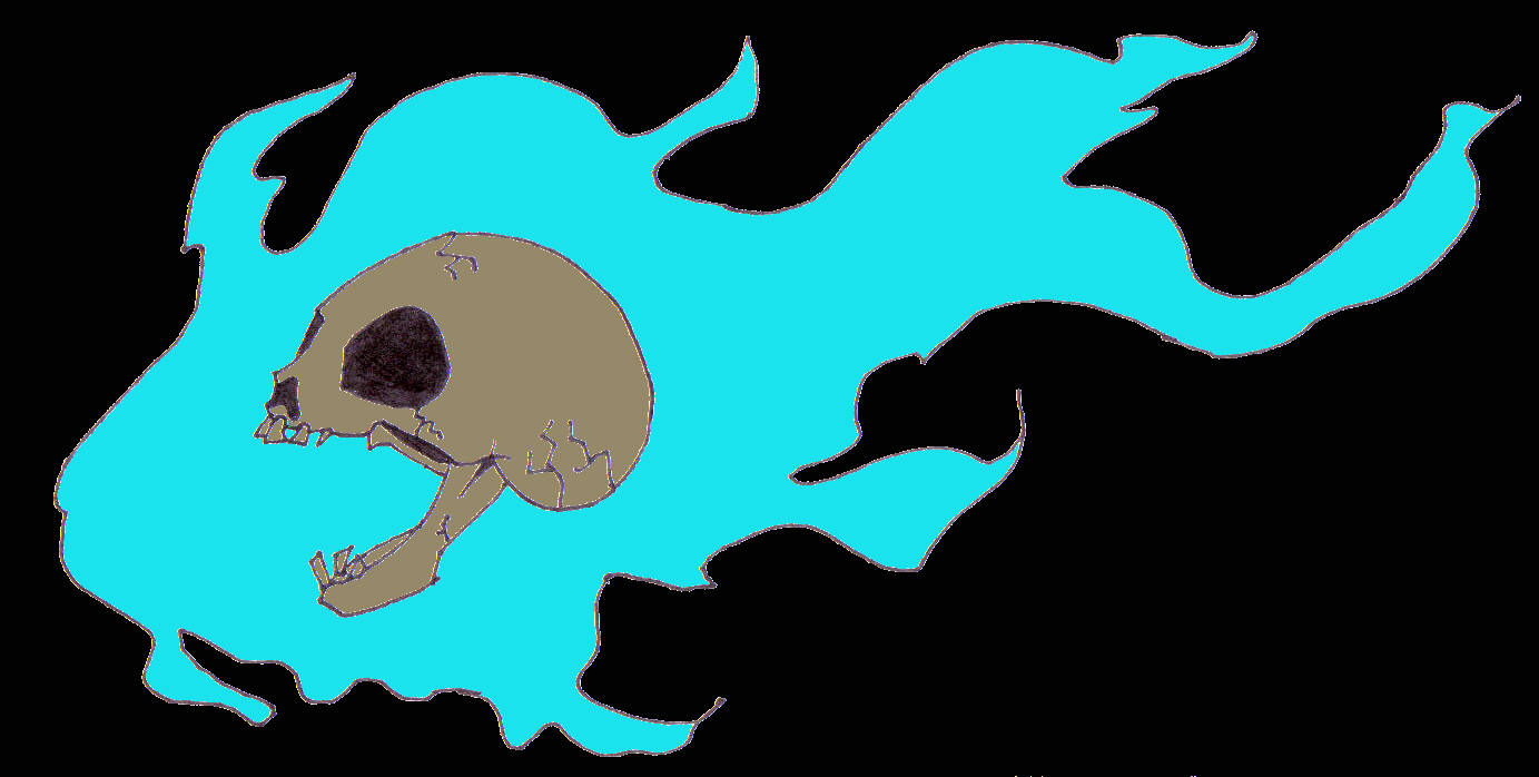 Blue Fire Skull by Penguins_luv_LSD