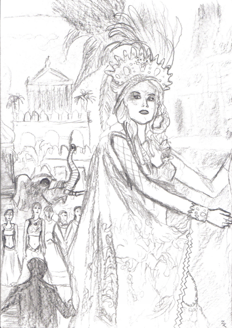 Carlotta in Hannibal sketch by PhantomSpiderpig