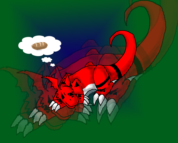 Guilmon (dragon45 contest entry) by Phantomdragoness
