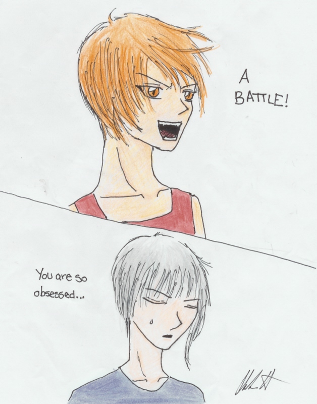 A Battle! (Yuki and Kyo *Fruits Basket) by Phoenicia_Pyro