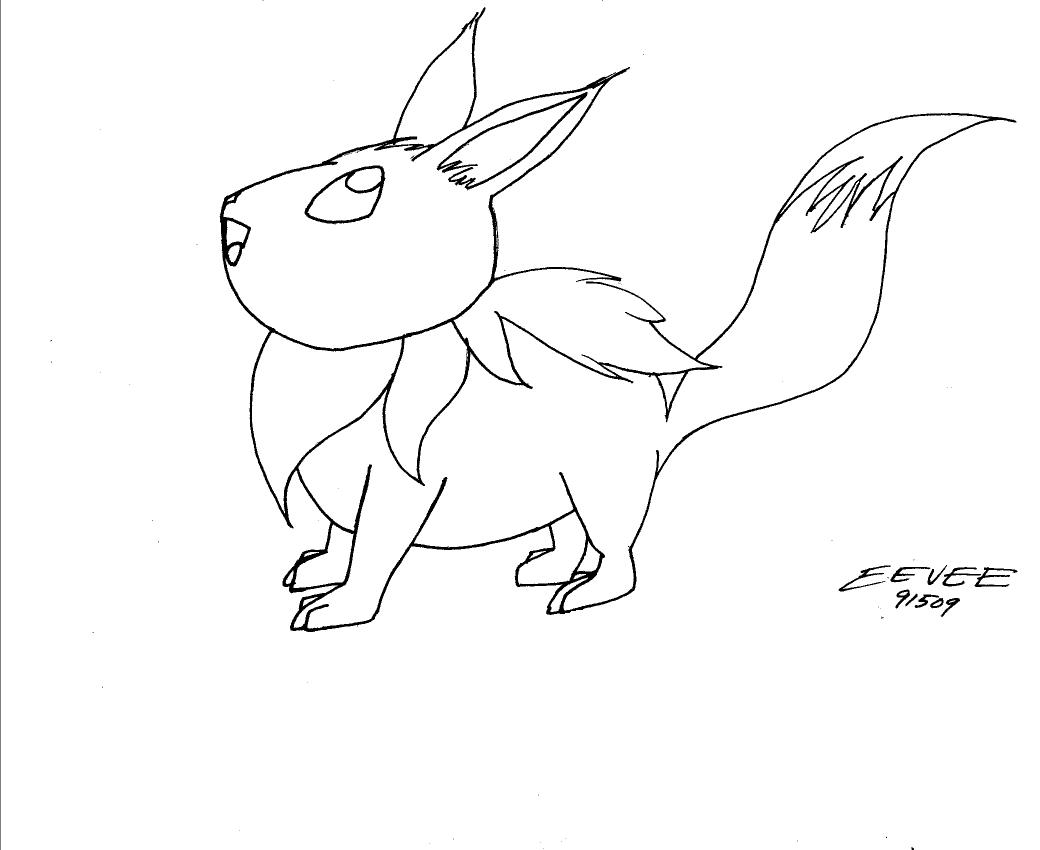 Eevee Lineart by Phoenix2552