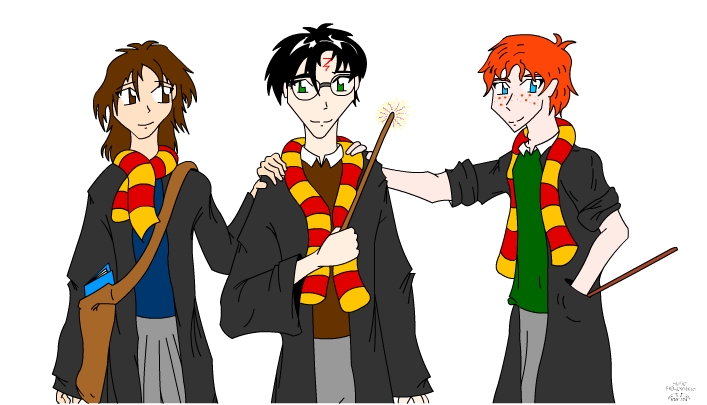 The Golden Trio by PhoenixAshes