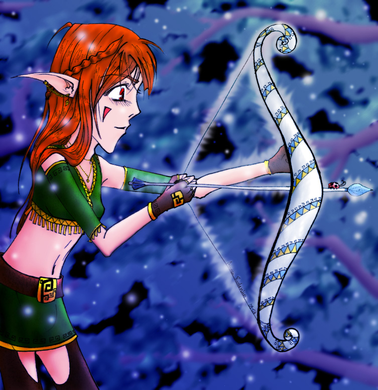 Elf Ranger Coloring Practice by PhoenixAshes