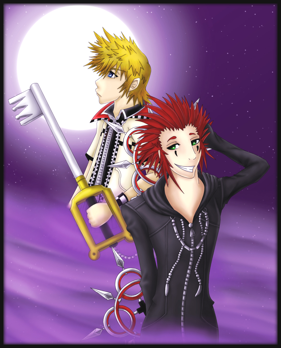 Axel and Roxas by PhoenixAshes