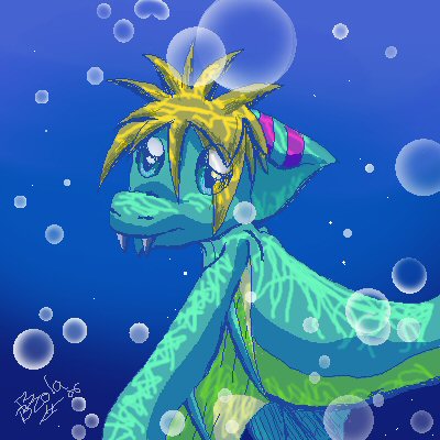 Water serpent/dragon by Pink_Shimmer