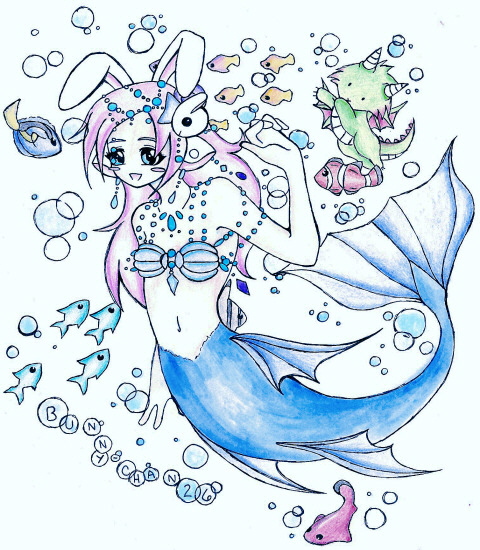 Bunny Mermaid by Pita-Ten