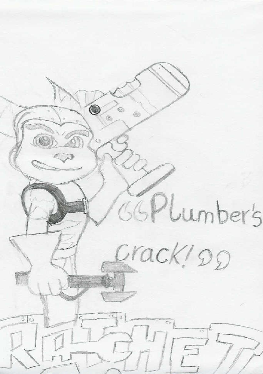 Ratchet and the Plumber's Crack by Planet_Express