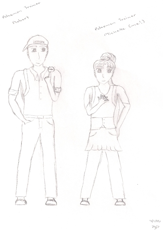 Pokemon Trainers Robert and Michelle by Pocky_PixieSticks_Anime
