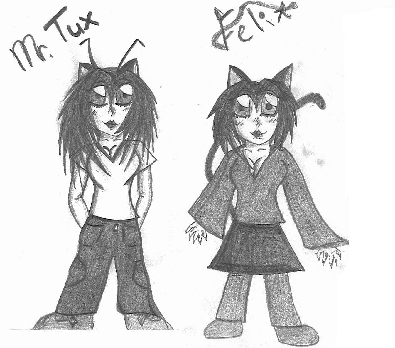 Aha, Mr. Tux & Felix by PoeticallyTwistedlyInsane