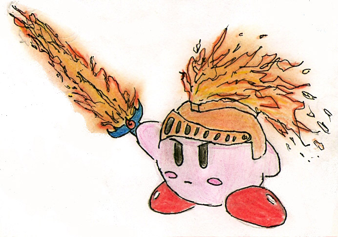 Kirby Hat (Sword+Fire) by Porroro
