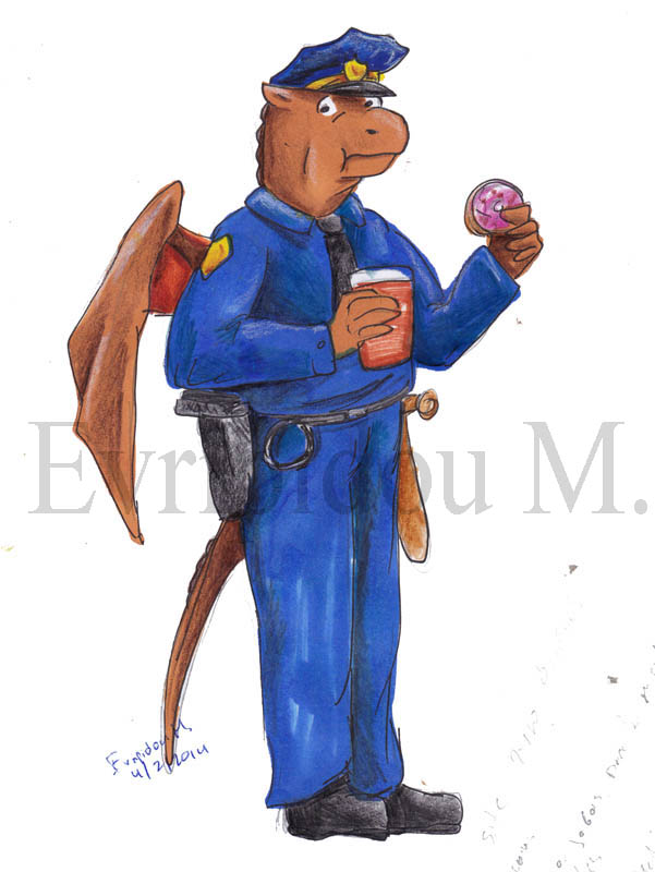 the simpsons-Policeman Wiccum as false horse dragon by Poseidon-Simmons
