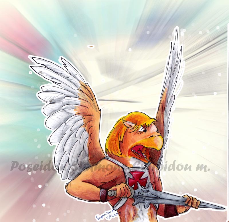 He-man as a griffin by Poseidon-Simmons