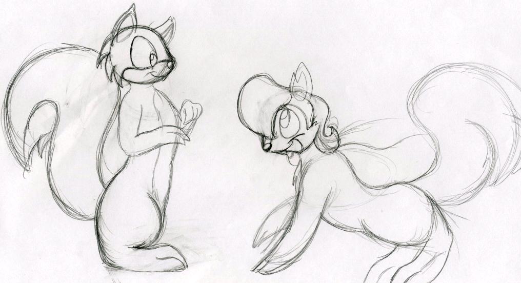 Sonic and Sally as squirrels by PrincessSallyAcorn