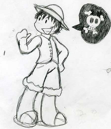 Chibi Luffy by PrincessSallyAcorn