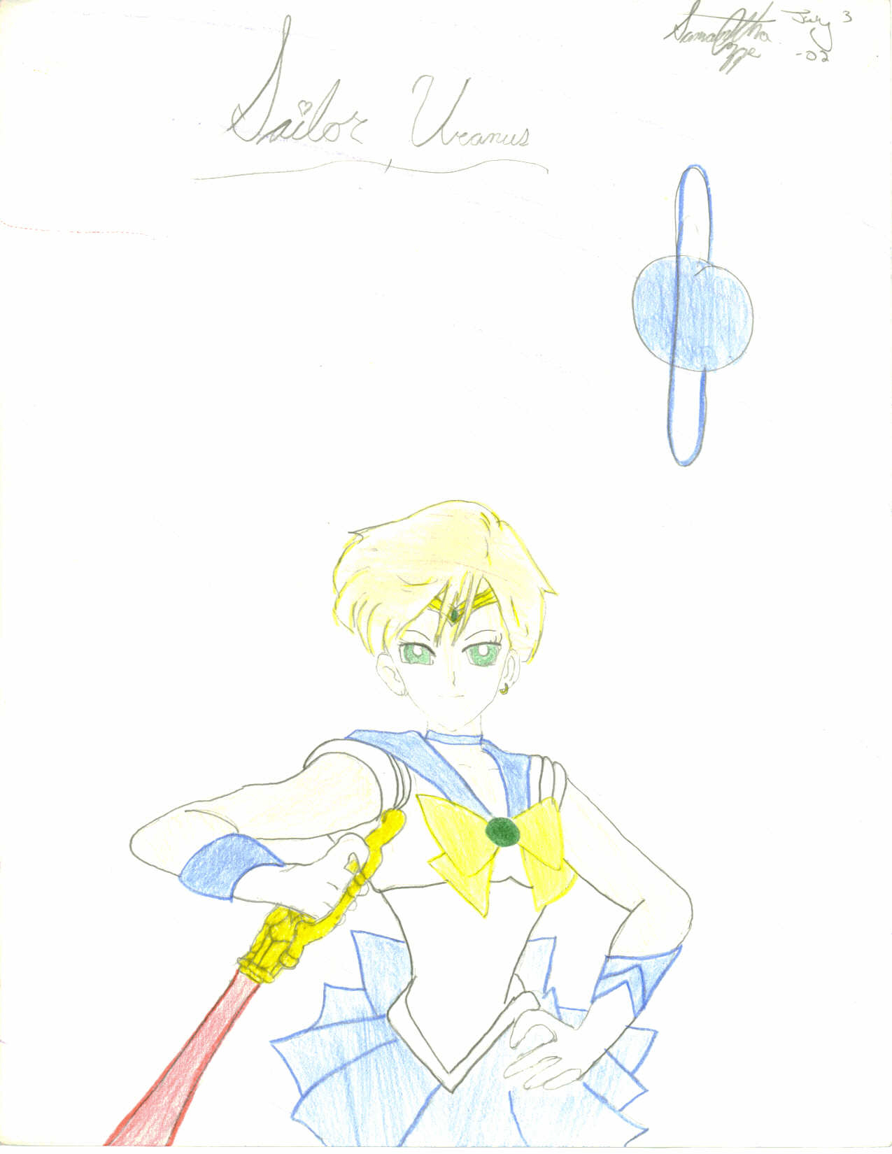 Sailor Uranus (I think) by PrincessWarrior