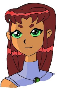 Starfire coloured by PrincessWombat