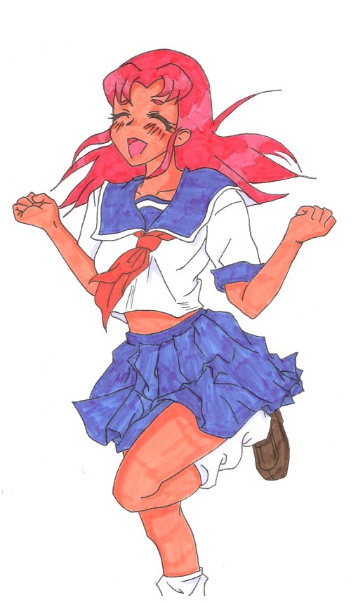 Schoolgirl Starfire by PrincessWombat