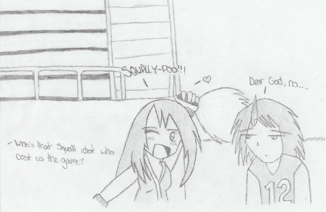 Squall and Rinoa: Highschool Chibi by Princess_Koto