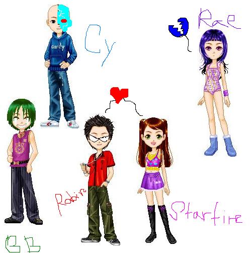 Casual teen titans by Princess_Starfire0907