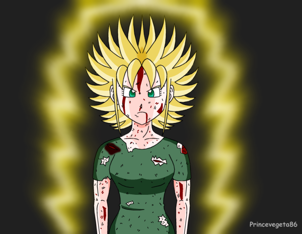 Tani as a Super Saiyan by Princevegeta86