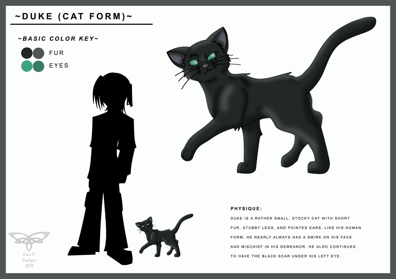 Character Sheet: Duke (Cat Form) by Prodigies