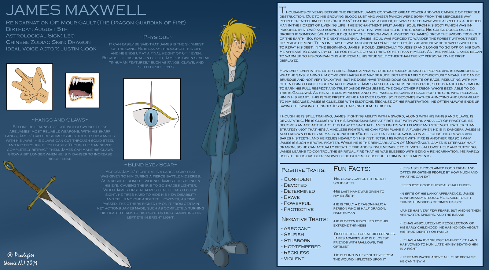 Character Sheet James Maxwell by Prodigies