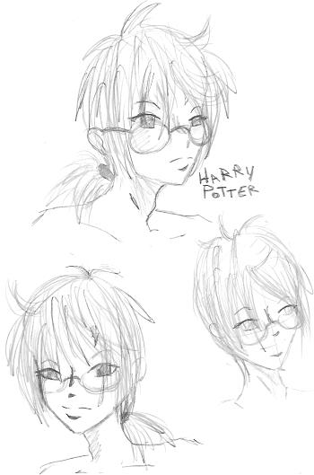 Teenage/Adult Harry Sketches. by Psycho-Rooster